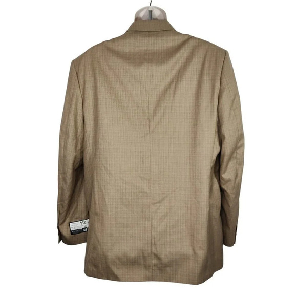 Soprano Brown Blazer Suit Jacket 3 Button Men Size 42R NEW with MISSING BUTTONS - Picture 5 of 12